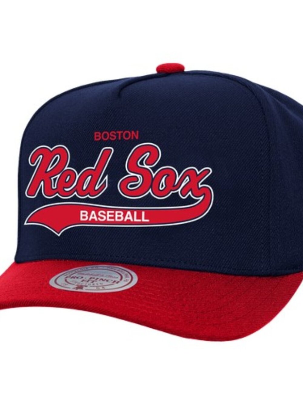 Mitchell‎ & Ness Boston Red Sox Oversweep Cap - Adult Navy/Red One Size